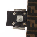 FENDI Zucca Canvas Mamma Baguette Shoulder Bag Black Brown Auth 179388SAV-16