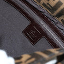 FENDI Zucca Canvas Mamma Baguette Shoulder Bag Black Brown Auth 179388SAV-18