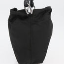 Christian Dior Maris Pearl Hand Bag Nylon Black Silver Auth 179390-3