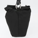 Christian Dior Maris Pearl Hand Bag Nylon Black Silver Auth 179390-4