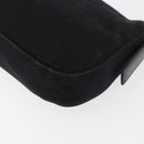 FENDI Mamma Baguette Shoulder Bag Nylon Black Silver Auth 179391-13