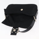 FENDI Mamma Baguette Shoulder Bag Nylon Black Silver Auth 179391-17
