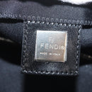 FENDI Mamma Baguette Shoulder Bag Nylon Black Silver Auth 179391-18