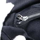 FENDI Mamma Baguette Shoulder Bag Nylon Black Silver Auth 179391-22