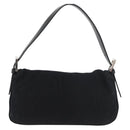 FENDI Mamma Baguette Shoulder Bag Nylon Black Silver Auth 179391-3