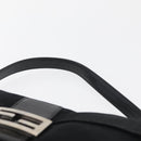 FENDI Mamma Baguette Shoulder Bag Nylon Black Silver Auth 179391-8