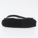 FENDI Mamma Baguette Shoulder Bag Nylon Black Silver Auth 179391-9
