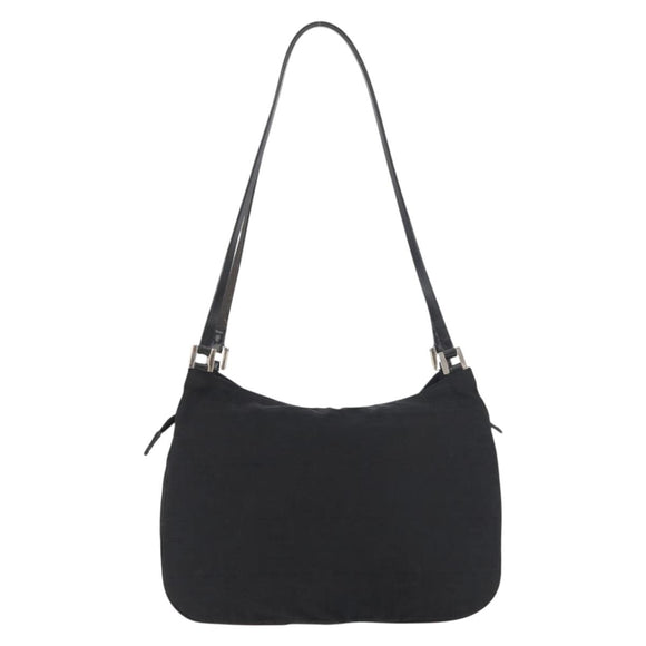 FENDI Zucca Canvas Tote Bag Black Silver Auth 179392