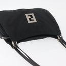 FENDI Zucca Canvas Tote Bag Black Silver Auth 179392-6