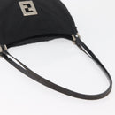 FENDI Zucca Canvas Tote Bag Black Silver Auth 179392-7