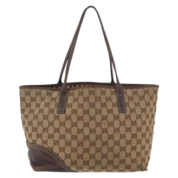 GUCCI GG Canvas Abbey Tote Bag Beige Gold 169946 Auth 179393