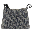 Christian Dior Trotter Canvas Shoulder Bag Navy Silver Auth 179394A-13