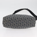 Christian Dior Trotter Canvas Shoulder Bag Navy Silver Auth 179394A-5