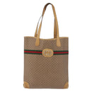 GUCCI Micro GG Supreme Web Sherry Line Bag PVC Beige 904 002 0131 Auth 179395-2