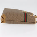GUCCI Micro GG Supreme Web Sherry Line Bag PVC Beige 904 002 0131 Auth 179395-4