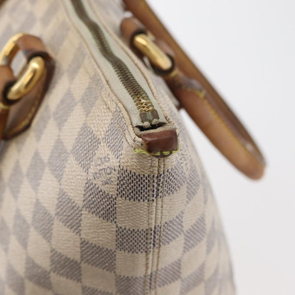 LOUIS VUITTON Damier Azur Saleya PM Tragetasche N51186 LV Auth 179397