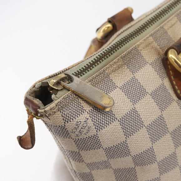 LOUIS VUITTON Damier Azur Saleya PM Tragetasche N51186 LV Auth 179397