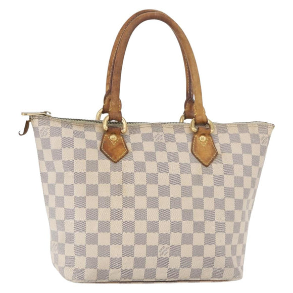 LOUIS VUITTON Damier Azur Saleya PM Tragetasche N51186 LV Auth 179397