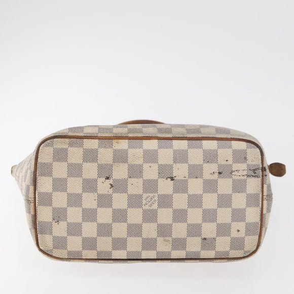 LOUIS VUITTON Damier Azur Saleya PM Tragetasche N51186 LV Auth 179397