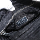 PRADA Hand Bag Leather Gray Silver Auth 179402A-16