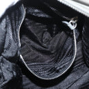 PRADA Hand Bag Leather Gray Silver Auth 179402A-21