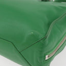 BALENCIAGA The Paper Tote Bag Leather 2way Green Silver 370926 Auth 179403A-19