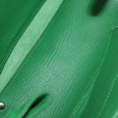 BALENCIAGA The Paper Tote Bag Leather 2way Green Silver 370926 Auth 179403A-11