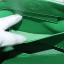 BALENCIAGA The Paper Tote Bag Leather 2way Green Silver 370926 Auth 179403A-25