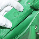 BALENCIAGA The Paper Tote Bag Leather 2way Green Silver 370926 Auth 179403A-12