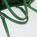 BALENCIAGA The Paper Tote Bag Leather 2way Green Silver 370926 Auth 179403A-8