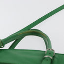 BALENCIAGA The Paper Tote Bag Leather 2way Green Silver 370926 Auth 179403A-9