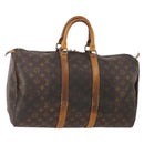 LOUIS VUITTON Monogram Keepall 45 Boston Tas M41428 LV Auth 179405-1