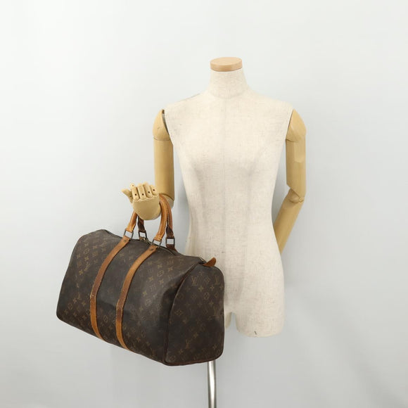 LOUIS VUITTON Monogram Keepall 45 Boston Tas M41428 LV Auth 179405