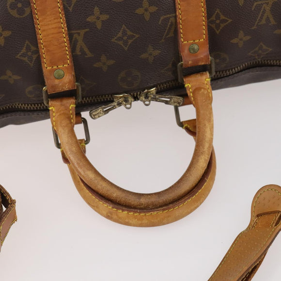LOUIS VUITTON Monogram Keepall Bandouliere 45 Boston Tasche M41418 LV Auth 179409