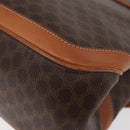 CELINE Macadam Canvas Hand Bag PVC Leather Brown Gold Auth 179420A-13