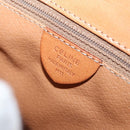 CELINE Macadam Canvas Hand Bag PVC Leather Brown Gold Auth 179420A-16