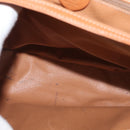 CELINE Macadam Canvas Hand Bag PVC Leather Brown Gold Auth 179420A-20