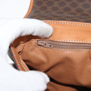 CELINE Macadam Canvas Hand Bag PVC Leather Brown Gold Auth 179420A-24
