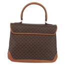 CELINE Macadam Canvas Hand Bag PVC Leather Brown Gold Auth 179420A-3