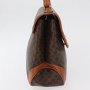 CELINE Macadam Canvas Hand Bag PVC Leather Brown Gold Auth 179420A-5