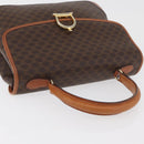 CELINE Macadam Canvas Hand Bag PVC Leather Brown Gold Auth 179420A-6
