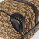 Christian Dior Trotter Canvas Hand Bag Brown Gold Auth 179421-12