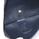 Christian Dior Trotter Canvas Clutch Bag Navy Gold Auth 179422-11