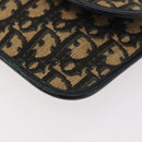 Christian Dior Trotter Canvas Clutch Bag Navy Gold Auth 179422-14