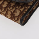 Christian Dior Trotter Canvas Chain Shoulder Bag Brown Gold Auth 179423-11