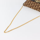 Christian Dior Trotter Canvas Chain Shoulder Bag Brown Gold Auth 179423-7