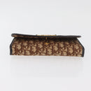 Christian Dior Trotter Canvas Chain Shoulder Bag Brown Gold Auth 179423-9