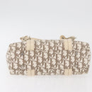 Christian Dior Trotter Canvas Hand Bag Ivory Silver Auth 179424A-6