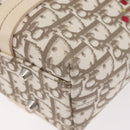 Christian Dior Trotter Canvas Hand Bag Ivory Silver Auth 179424A-16