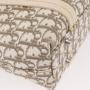 Christian Dior Trotter Canvas Hand Bag Ivory Silver Auth 179424A-17
